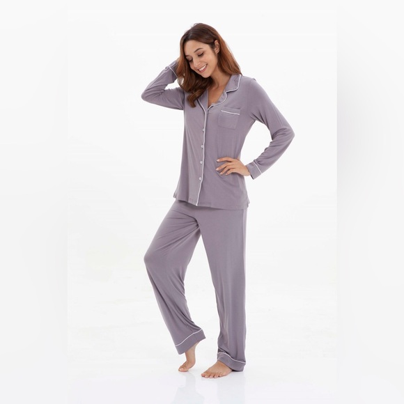 MEOMUA Women's Bamboo Two Piece Pajama Set - Picture 3 of 3